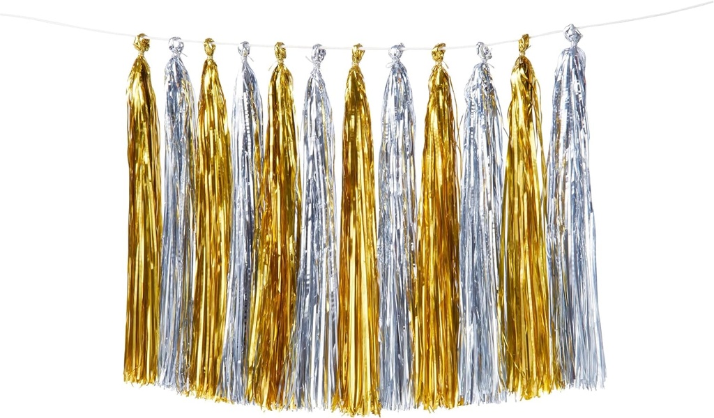 Meri Meri Gold & Silver Tassel Garland